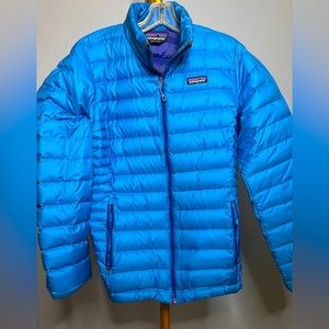 Patagonia Down Sweater Jacket Andes Blue size L